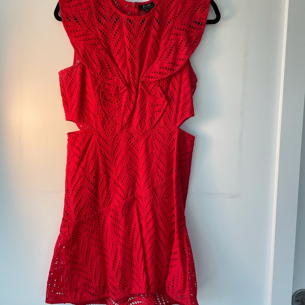 Size 8 red Bardot cutout dress